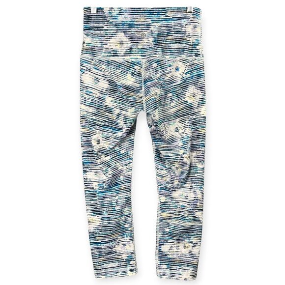 Lululemon Wunder Under Crop High-Rise Leggings Women's 8 Blurry Belle Multi Blue - Picture 2 of 8
